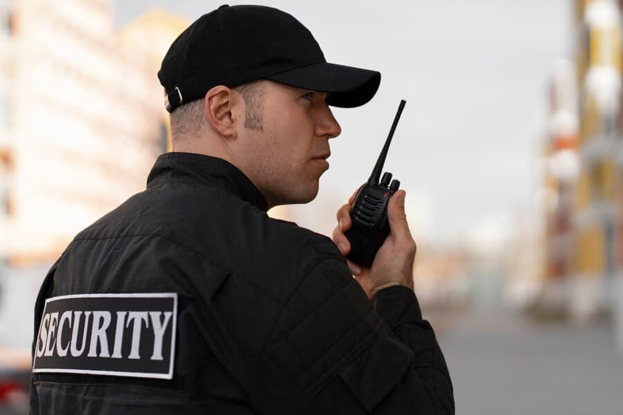 portrait of male security guard